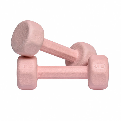 دمبل ۲کیلویی رنگ کالباسی با روکش ترموپلاستیک